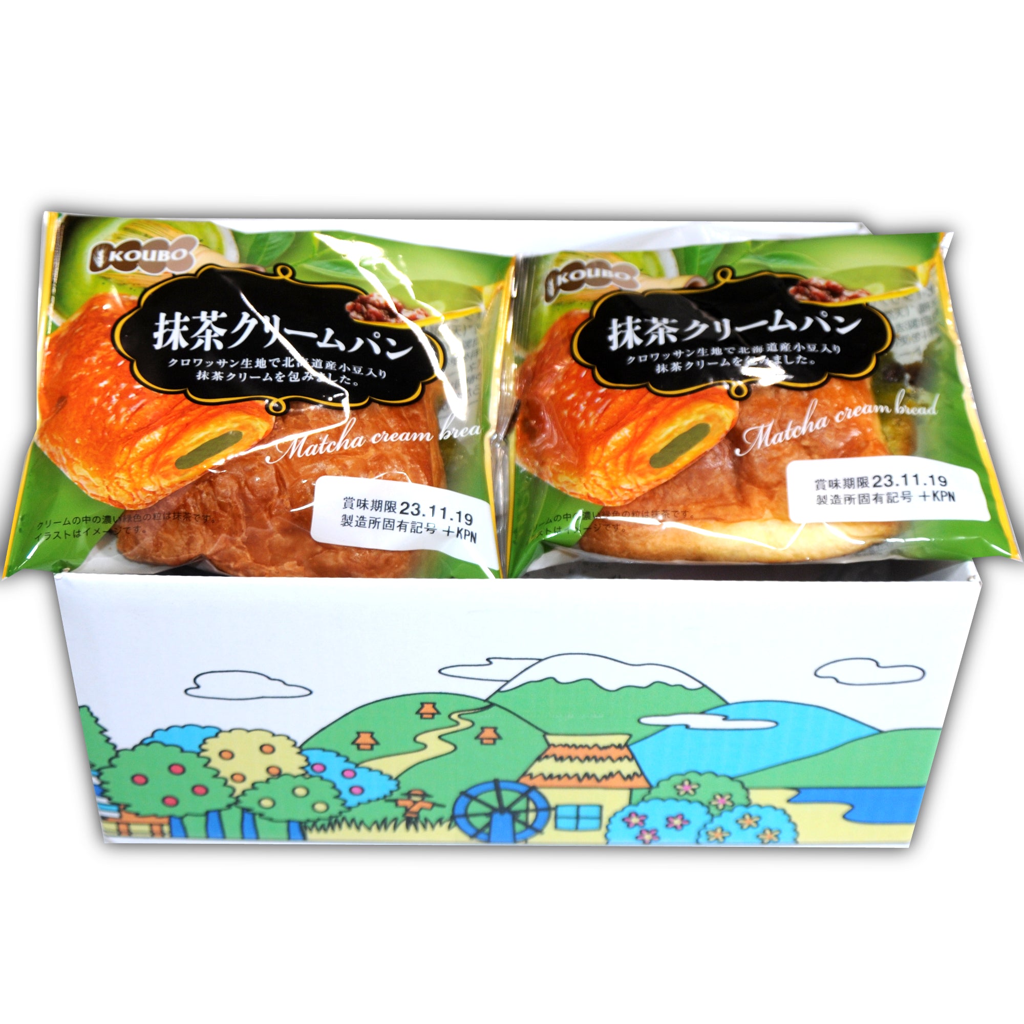[10 PACK] Japanese Matcha Cream Pan(Bread)